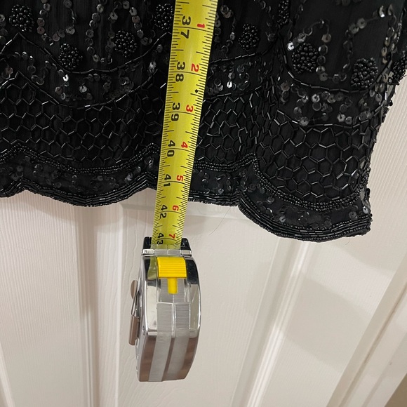 Vintage Sequin Dress XL Sequin 100% Silk Cocktail Shift  Evening - Picture 4 of 9